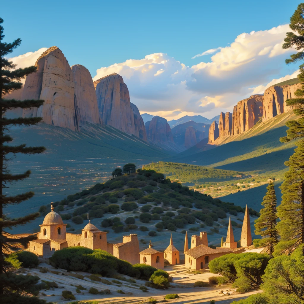 PLEASE MAKE A COVER THAT SAYS "JULY 2024 ARCABUCO TOURISM", in the image please have mountains, a sunset landscape