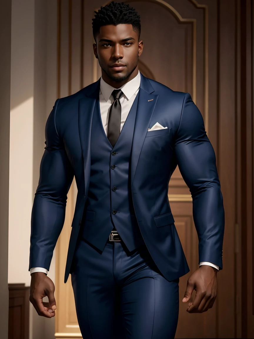 8K,8k resolution, muscular Europeans, handsome man,charming eyes,darkskin,comely, smooth and shiny,full muscles,Thick hair on the body, (wearing a stylish suit), emphasize,professional lighting,professional photograpy,realistic photosrealistic model,realist art