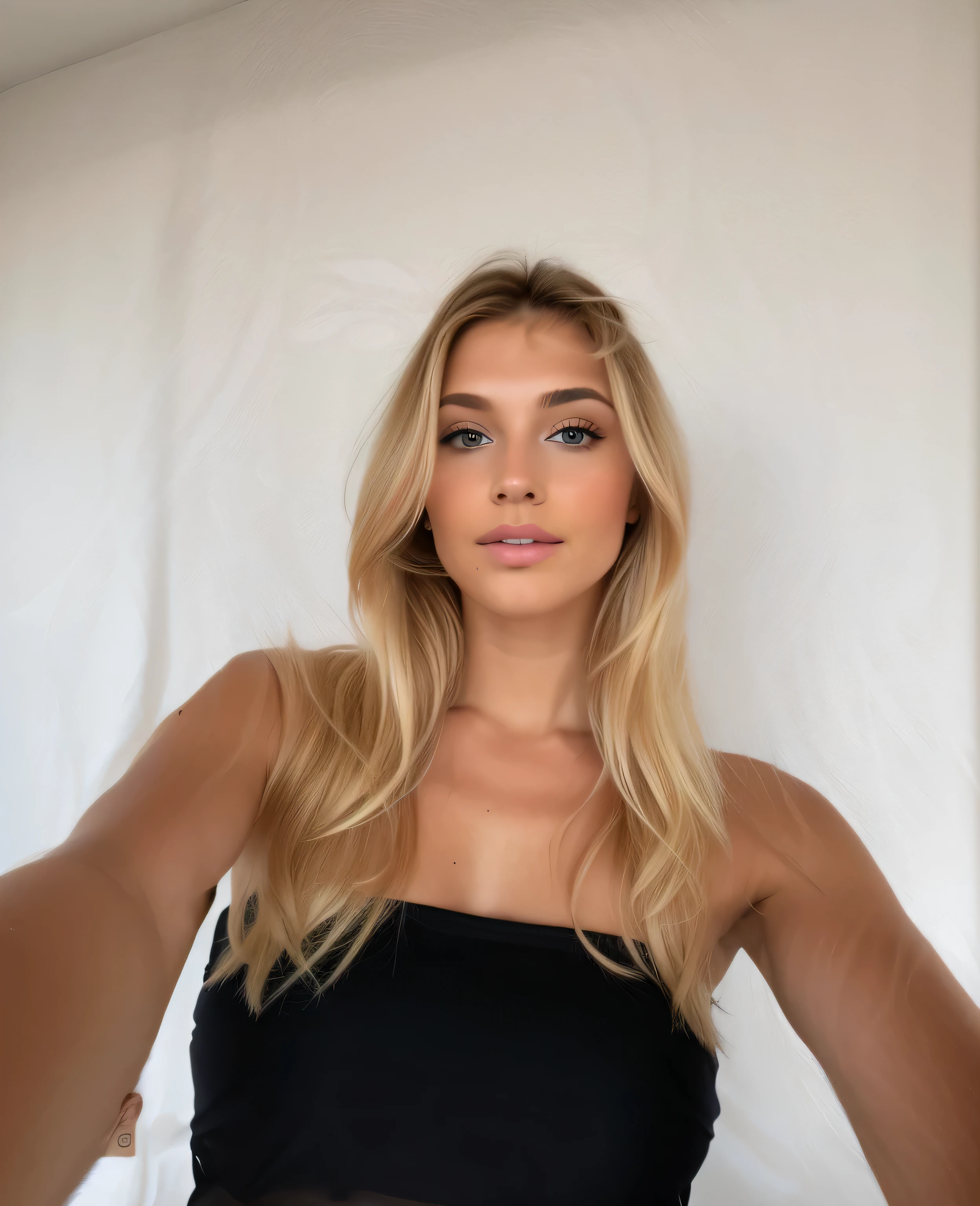(meilleure qualité,Haute résolution),influenceuse blonde naturelle,beaux yeux détaillés,belles lèvres détaillées,peau parfaite,cheveux parfaits,corps parfait,Des doigts parfaits,Tenue parfaite,pieds parfaits,Ongles parfaits,Prise de vue Instagram