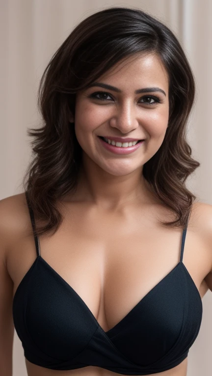 Night scene, close up photo of a y real girl, posing in bedroom, bikini, big cheeks, unpierced navel, medium breleavage, ace, 30 yo hair, look at viewer and sexy smile, cool filter,hotorealistic:1.3), intricate details, photorealistic, blackhair, cool light filter