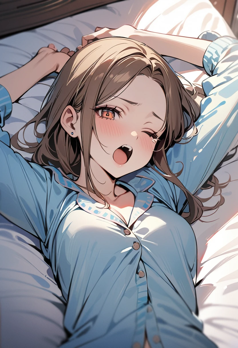 ((32-year-old American woman)), Everyday clothes、Brown hair、at hotel's room、Blue eyes、Everyday clothes、((embarrassed from))、Liquid dripping on the lower body、((Lie face up and trip)) ,Love juice,,Forced orgasm,Squirt,Penetration ,Ecstasy,aint,Ahe face