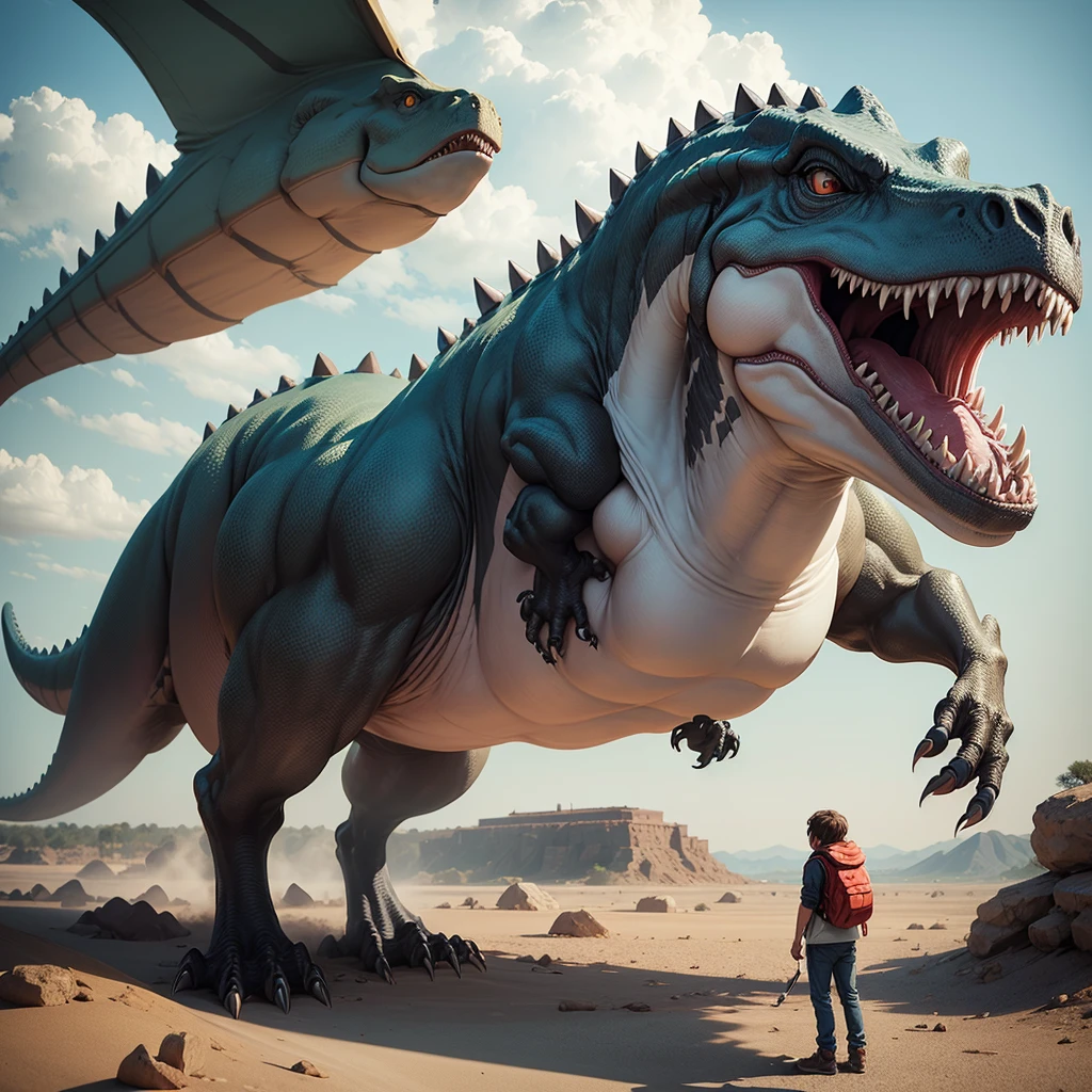 Create a photo for a channel named alefi07 with a dinosaur photo 
