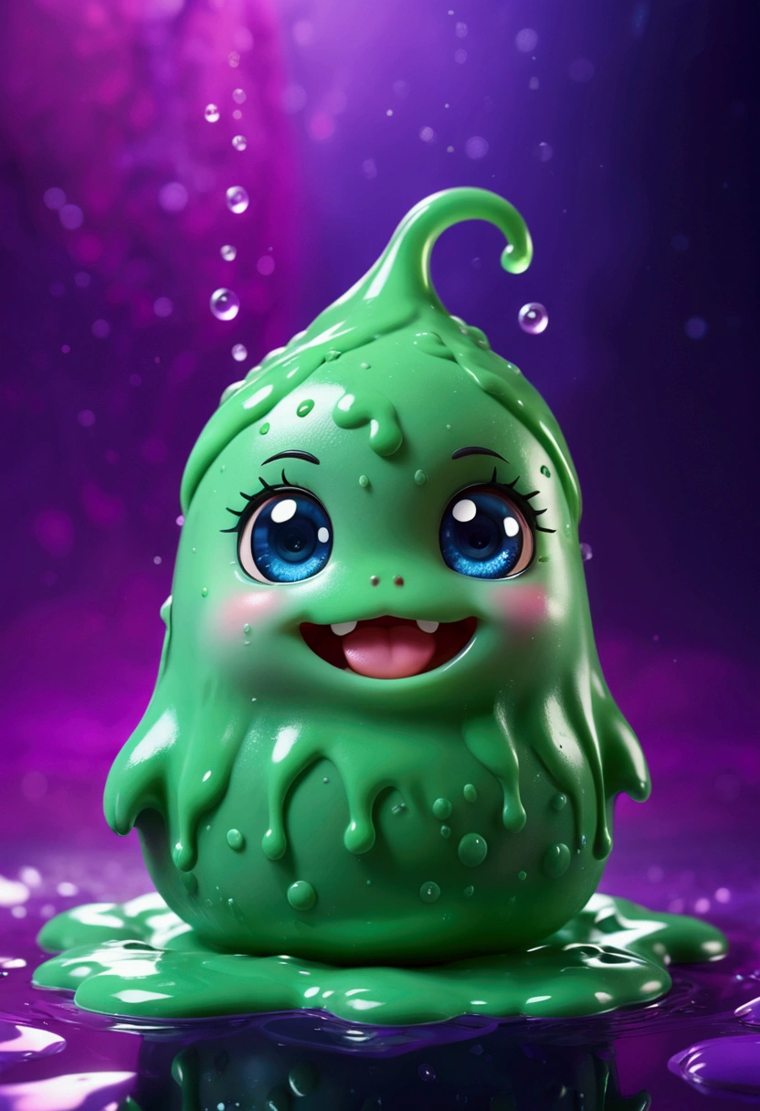 cute Slime, full body, cinematic still, (best quality, masterpiece, photorealistic), very aesthetic, perfect composition, intricate details, ultra-detailed, vivid colors