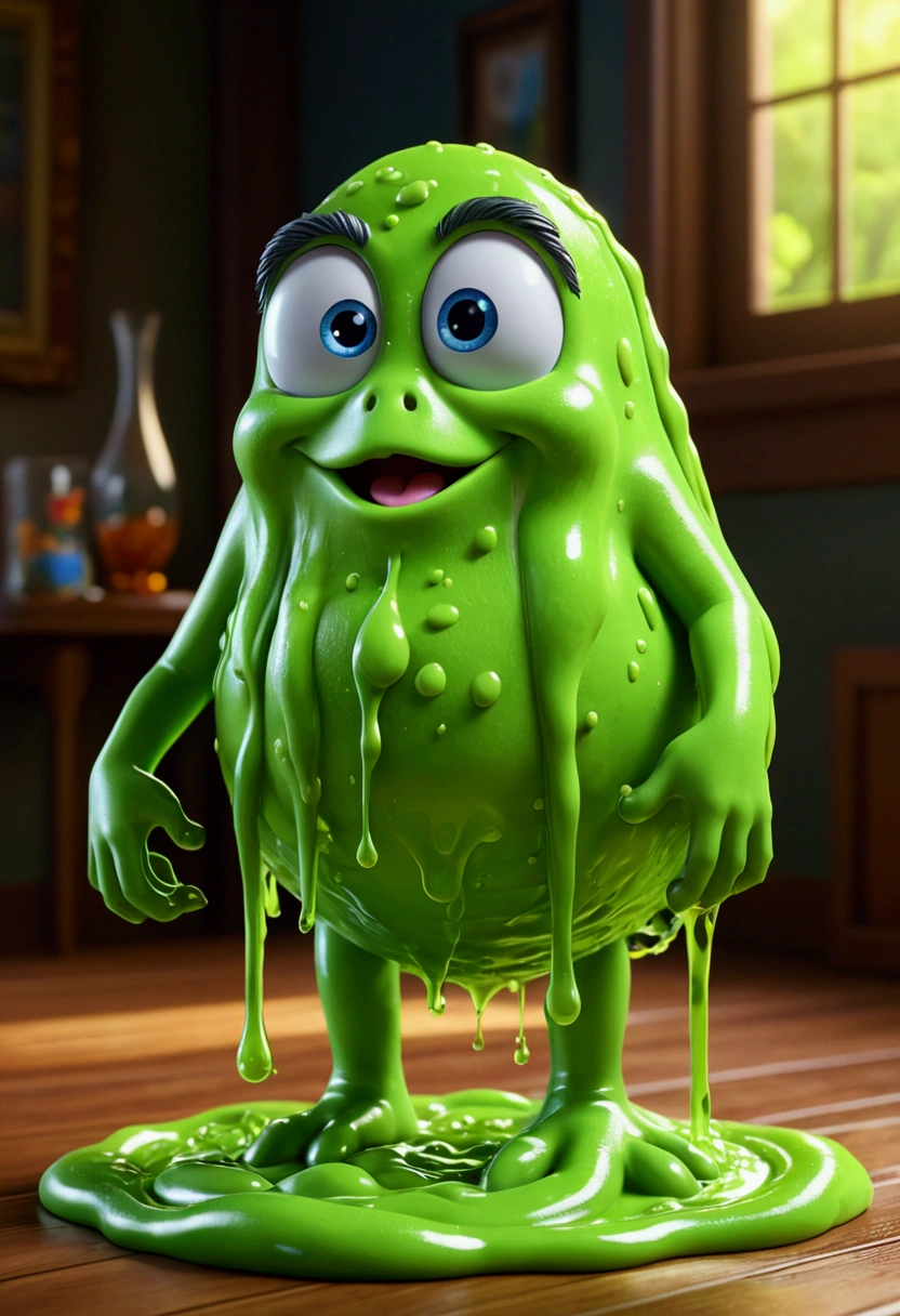 cute Slime, full body, cinematic still, (best quality, masterpiece, photorealistic), very aesthetic, perfect composition, intricate details, ultra-detailed, vivid colors