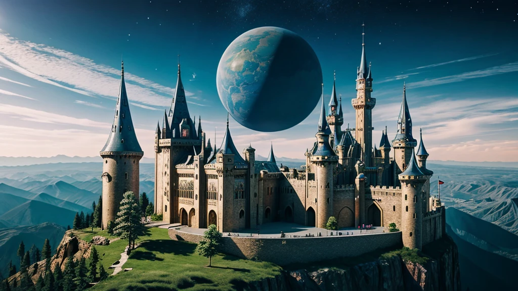 Alien castle planet