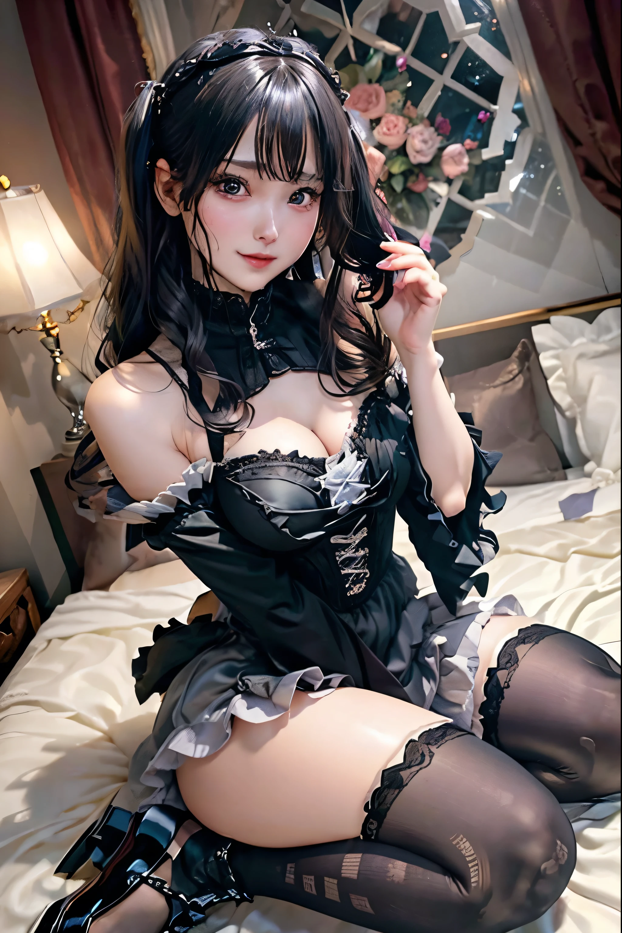 Hard Dark Gothic Makeup、Black dark eyeshadow、sad、Good skin radiance、Dark Gothicメイク、Dark smile、palace、The beauty of fragrance、24-years-old、Expressions of intense  pleasure、Embarrassed look、Dark Gothic、Highest quality、Expression of  pleasure without pain、Drunk face、Purple maid outfit、mysterious、noble、Loving smile、Twin tail hair、Right eye is blue、Left eye is red、Super tempting pose、Platform heel shoes、Heavy makeup、Gothic Lolita Clothing、Silver Hair、Long Hair Straight Hair、Cute Gothic Lolita Dress、Beautiful Face、elegant face、Attractive face、Stained glass background、Chest glistening with sweat、The room is dark、goth long dress、Bell Sleeves、Wizard Sleeve、Decadent look、Sexually excited expression、Wet shiny thigh water、Thighs that are wet and shiny with oil、Background of a room full of roses、Sad look、Rose Maiden、The embroidery is pink、The dress has pink embroidery.、Thigh-high socks、Knee-high socks、Gentle expression、Dark black eyeshadow、Stained glass and rose background、Thighs are a little thin、Female Duo、Female couple、dark church background、Stained glass、Black metal world、Dark Castle、Dark Room、Slender body、gothic long dress、Victorian dress、Small breasts、With a glass of wine in your right hand、With a lantern in his left hand、The bed is covered with roses、Her thighs are shining with sweat、My body is wet and shiny、There is a lot of glitter on the thighs、I am sweating、My thighs are sticky with sweat.、My thighs are glistening with sweat、My whole body is sweaty and shiny、I sweated a lot.、My thighs are sweaty、My wet thighs are glistening with sweat.、There is a lot of sweat shining all over my body、Slender body、I rest my head on the pillow、Sleeping in bed、Beautiful legs、Outstretched legs、Lying in bed、Lying on your back in bed、On all fours、Knee Up、Kneel、Put your arms behind your back、Kneeling on the bed、Super beautiful straight hair、Straight hair to the ends、Straight Perm Hair、Show off your thighs、Sit on the bed、Ass on the bed、