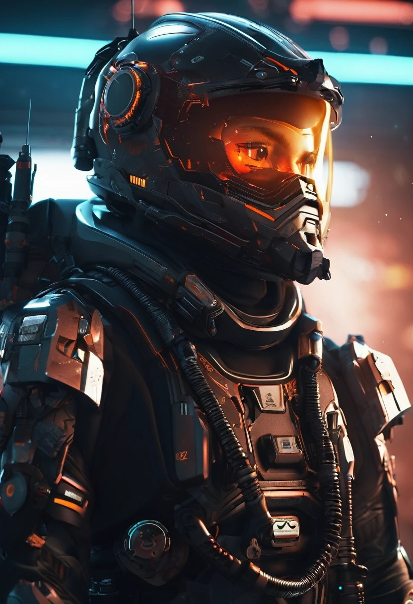 cinematic film still professional 3d model anime artwork concept art a masterpiece oil painting, comic comic Dreamscape an futuristic pilot suit falling backwards into the cosmos, the space suit looks like something out of a science fiction anime . Surreal, ethereal, dreamy, mysterious, fantasy, highly detailed . highly detailed, psychedelic, vibrant, highly detailed . digital artwork, illustrative, painterly, matte painting, highly detailed, he is panicking, scared . key visual, vibrant, highly detailed . octane render, highly detailed, volumetric, dramatic lighting, glossy, lense flare, shiny surface, reactor core, heavy armor, black and fire red color scheme, aggressively wolf designed helmet, on cosmic fire . shallow depth of field, vignette, highly detailed, high budget, bokeh, cinemascope, moody, epic, gorgeous, film grain, grainy