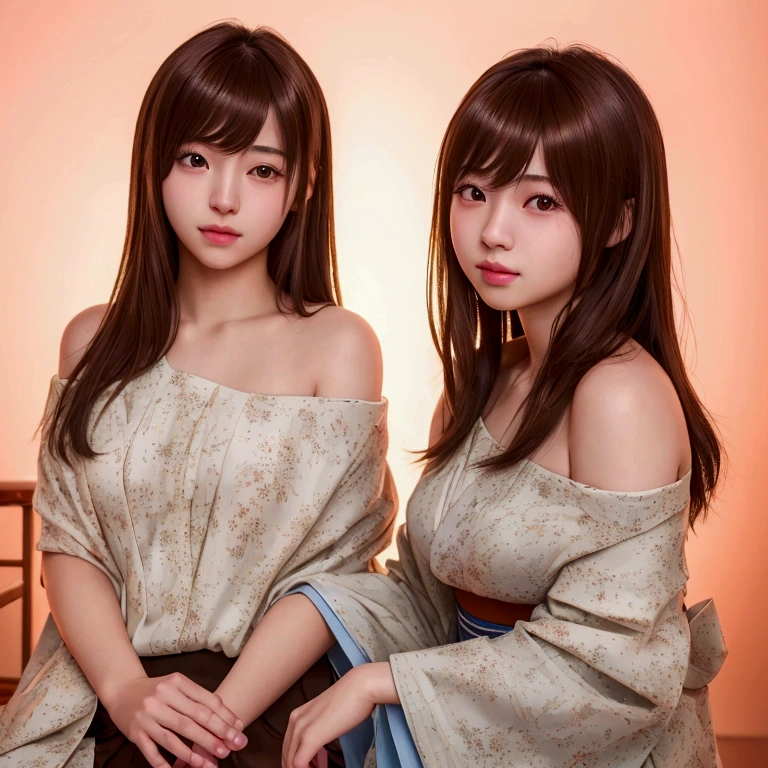 (8k、RAW Photos、Highest quality、masterpiece:1.2)、(Real、Photorealistic:1.4)、(Highly detailed 8K wallpapers)、(Professional Lighting、Cinematic lighting)、(18-year-old、Japanese、female、cute、Chiho、Sakimi-chan、Straight, shoulder-length brown hair:1.2)