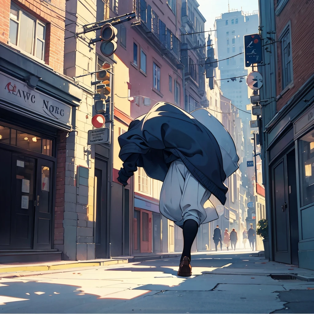 city (watercolour style), blending of colours, soft gradient, John Singer Sargent, Edward Hopper, (((highly dynamic))), big movements, 