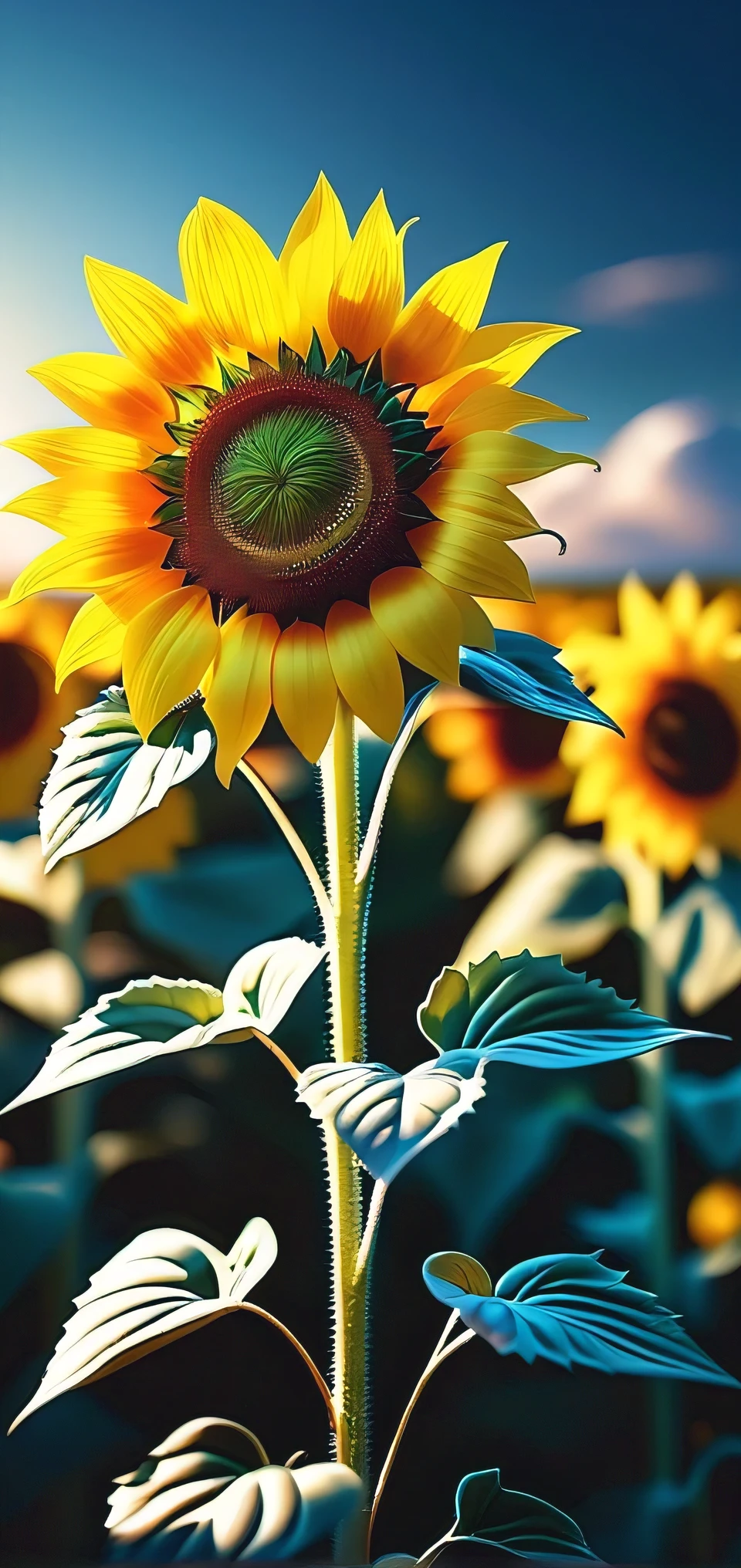 3D 4k ultra HD super amoled sunflower 