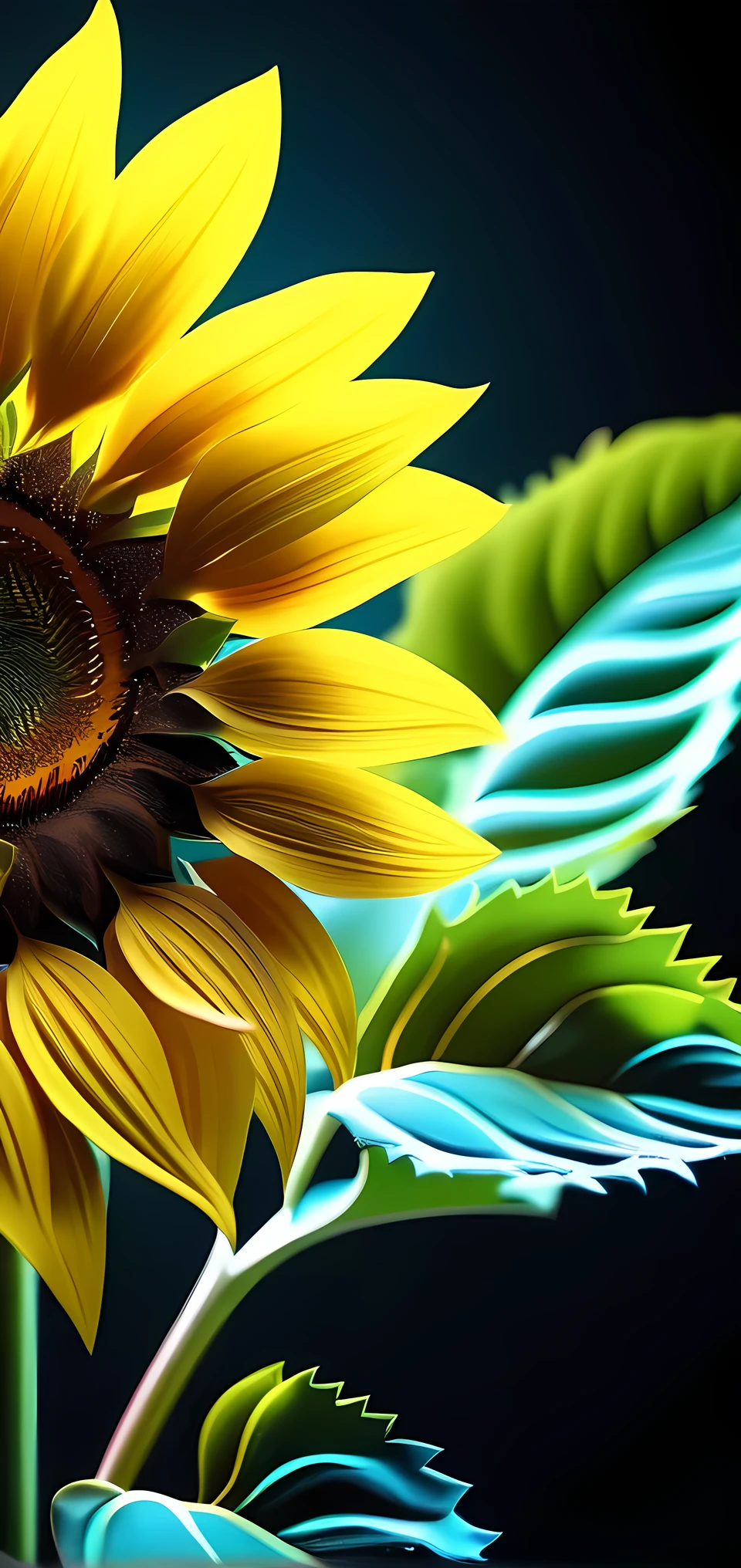 3D 4k ultra HD super amoled sunflower