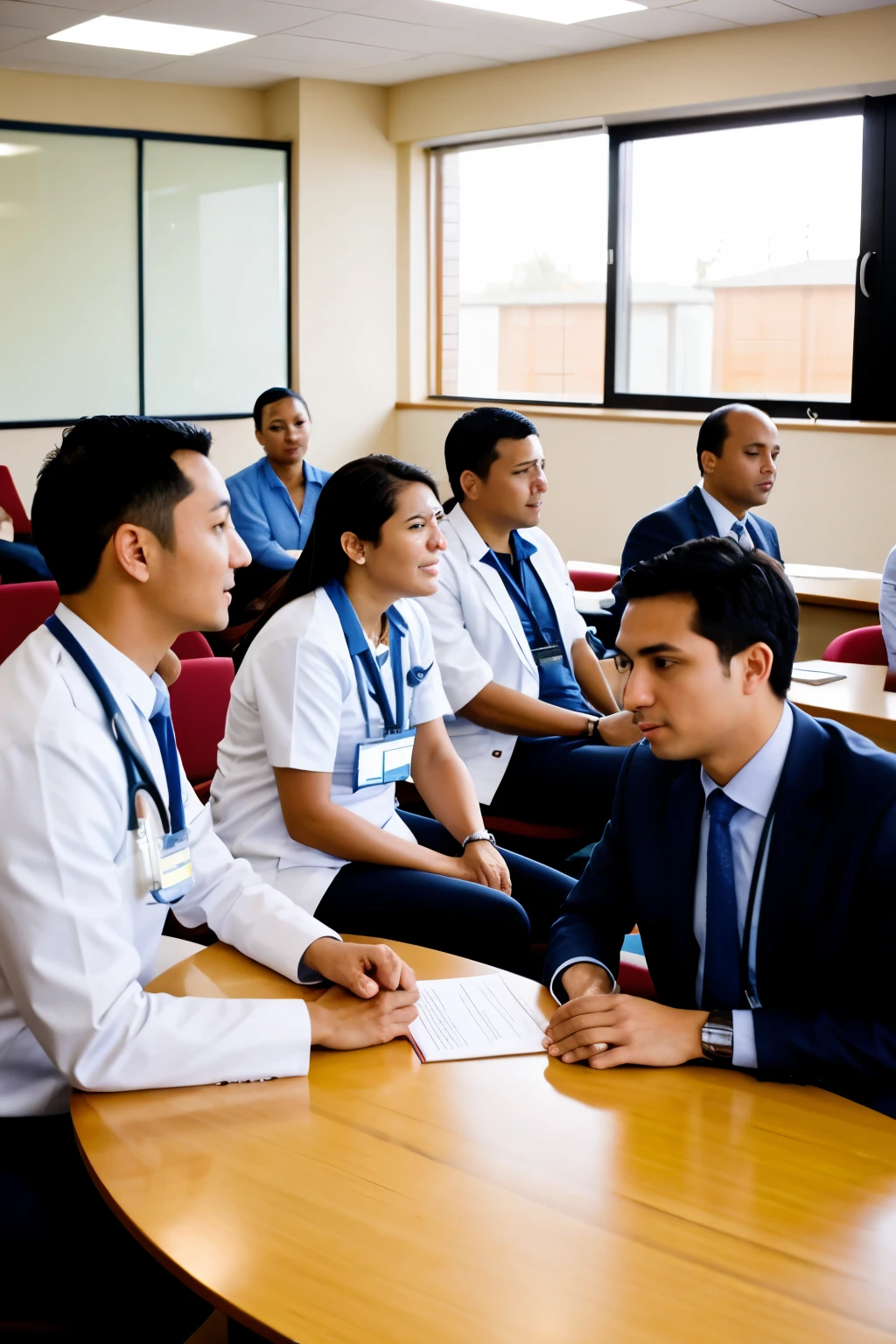health professionals in a joint training session]