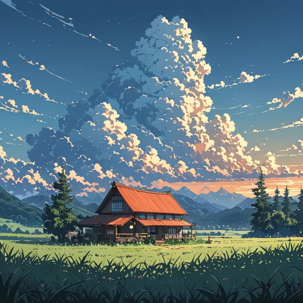((Anime: 1.4, Illustration)), (Masterpiece, Top Quality, Best Quality), (Ultra-Detailed, Absolutely Resolution), ((16k, HIGH RES)) (guy, blue clouds, big sky, looking, grass field, standing, looking, clouds), ( Anime: 1.4, Illustration)), (Masterpiece, Top Quality, Best Quality), (Ultra-Detailed, Absolutely Resolution). Ak {Lofi Art, Style of Laurie Greasley, Style of Makoto Shinkai, Anime Aesthetic}, BREAK {(Produces IMAGES WITH ITH INFORMATION THAN 40 Million Pixels with Cinematic-Like Detailed Textures S Hot on a Sony slur).}