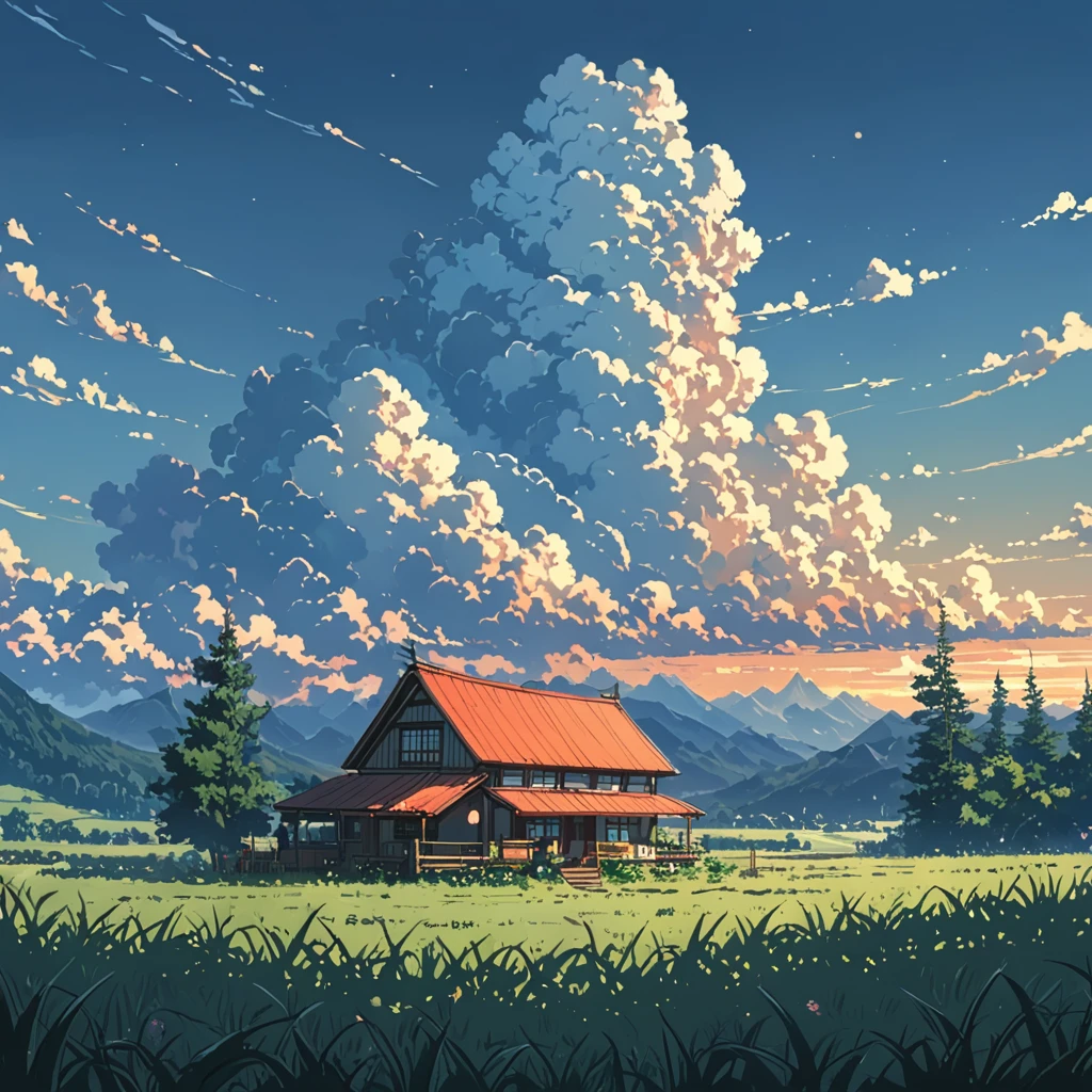 ((Anime: 1.4, Illustration)), (Masterpiece, Top Quality, Best Quality), (Ultra-Detailed, Absolutely Resolution), ((16k, HIGH RES)) (guy, blue clouds, big sky, looking, grass field, standing, looking, clouds), ( Anime: 1.4, Illustration)), (Masterpiece, Top Quality, Best Quality), (Ultra-Detailed, Absolutely Resolution). Ak {Lofi Art, Style of Laurie Greasley, Style of Makoto Shinkai, Anime Aesthetic}, BREAK {(Produces IMAGES WITH ITH INFORMATION THAN 40 Million Pixels with Cinematic-Like Detailed Textures S Hot on a Sony slur).}
