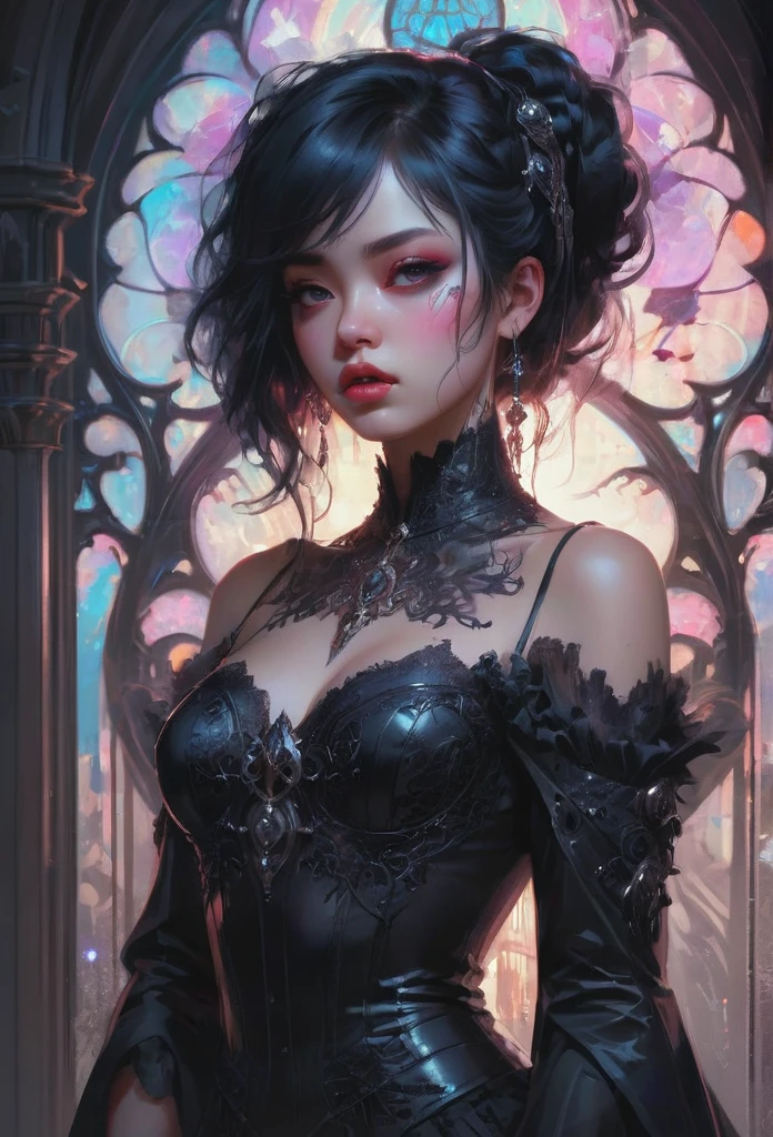 gothic aesthetic by Ross Tran, best quality, masterpiece, Representative work, official art, Professional, Ultra intricate detailed, 8k, sexy