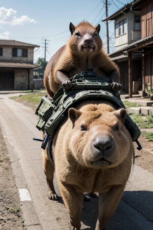 Capybara soldiers going to modern warfare
