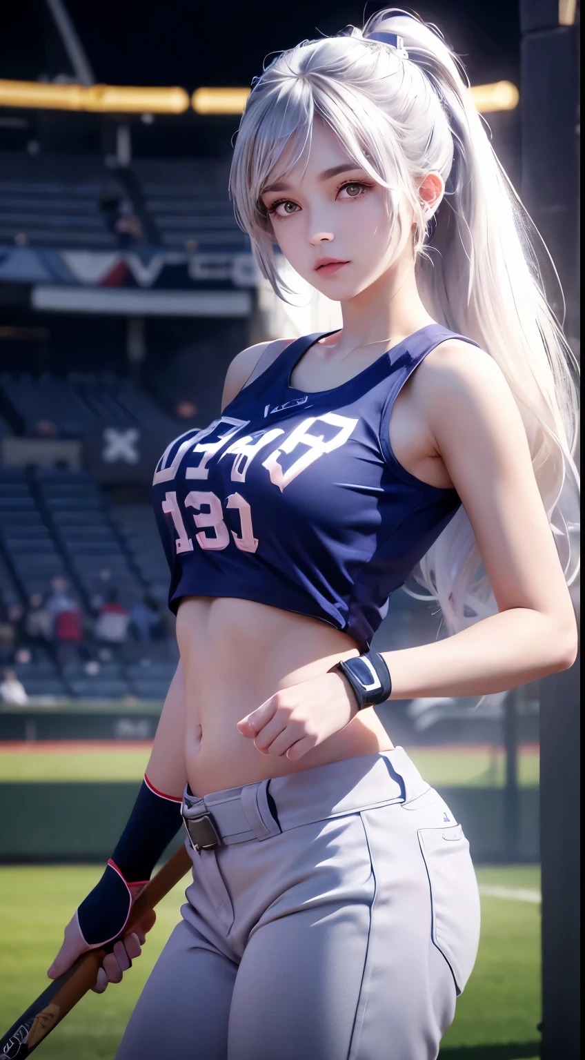 (Masterpiece, top quality, best quality, official art, beauty & aesthetics:1.2) high contrast 1 girl solo (((white ash hair))) long hair (bangs) relaxed expression (huge breasts:1.3) hourglass figure long fingers awesome photograph (soothing tones:1.3) (super detailed:1.2) jelounzenstcs (hair over one eye:1.1) long leg (((Spread Legs))) ,(((cute girl))) (((gray background))) ((no background)) (((navel))) knee-high stockings hair waving in the wind ,(((vivid color cheerleading uniform))) yellow skirt ((skirt taken off)) ,1girl