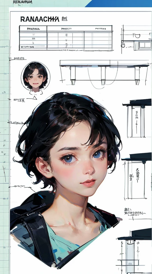 (8k, RAW photo, best quality, masterpiece:1.2),    RanmaChan, RanmaRedShirt　　(character design sheet:1.4), (technical diagram:1.4),
(masterpiece), (best quality),
1girl, (perfect face:1.2), (beautiful face:1.2), black hair, short hair,
, school bag,
happy, high resolution, intricate, terror, miedo 