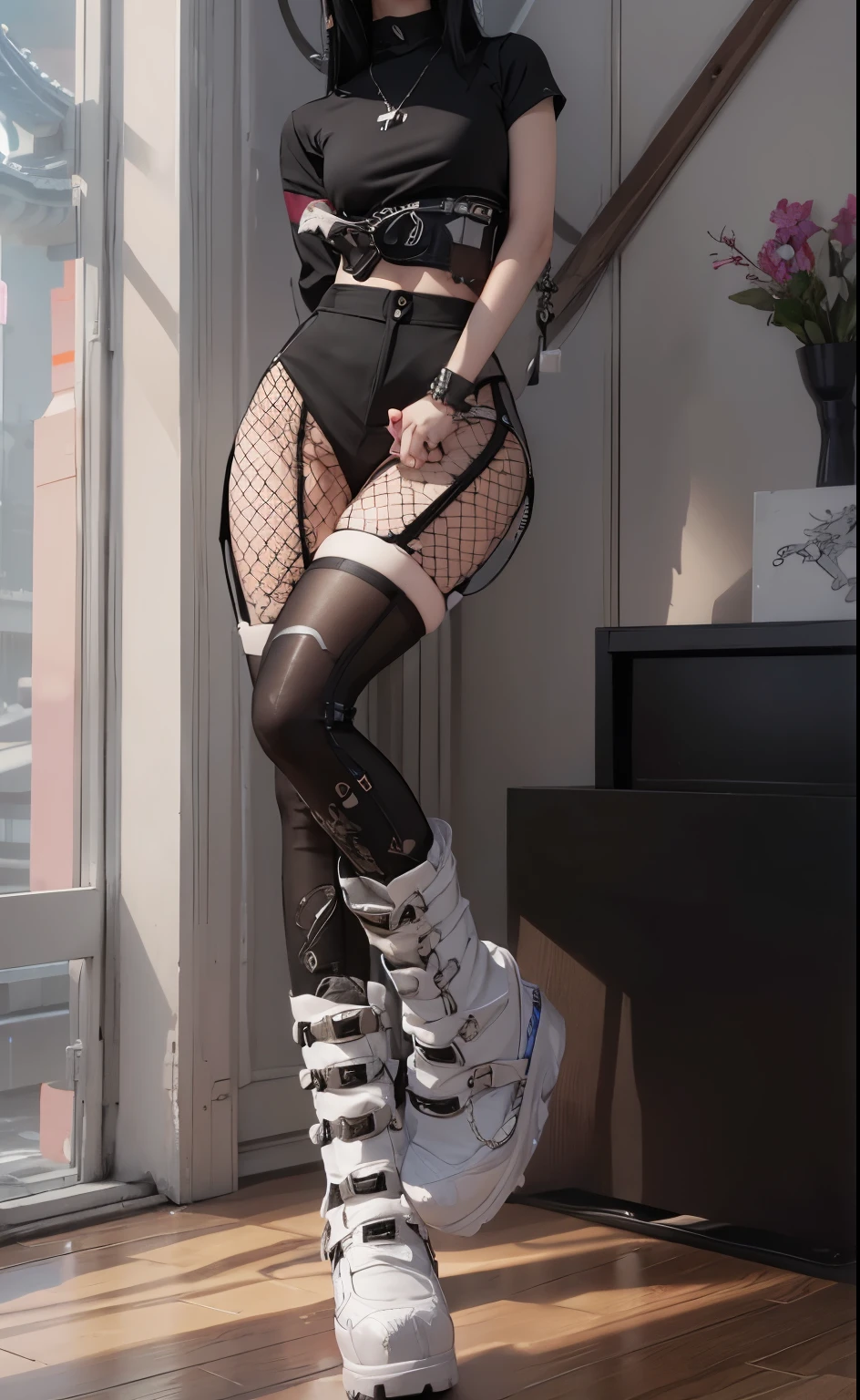 Hermosa piel detallada, cuerpo detallado,