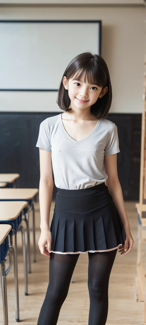 (black tights:1.5)、(Full-body portrait of a **-****-********************* girl:1.5)、(***************** classroom:1.5)、*********** model posing、The smile is clearly visible.、(Neat short hair、Brown Hair、bangs)、Sharp focus、Detailed Description、8k、 (A **-****-********************* girl wearing sneakers:1.3)、(Knee socks:1.5)、Clearly capture smiling models、Sharp focus、Detailed Description、8k、***************************、(Short Bob:1.3)、thin, girl with round face.、Sharp focus、Detailed Description、Sharp focus、Detailed Description、8k、Flat Chest、Small breasts、