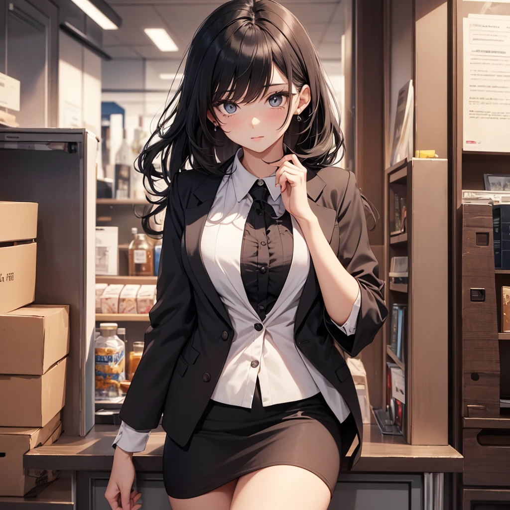 A 28-year-old girl who works as a lawyer, she is cute, her hair is black, His eyes are black, perfect body, she is an omega girl. 