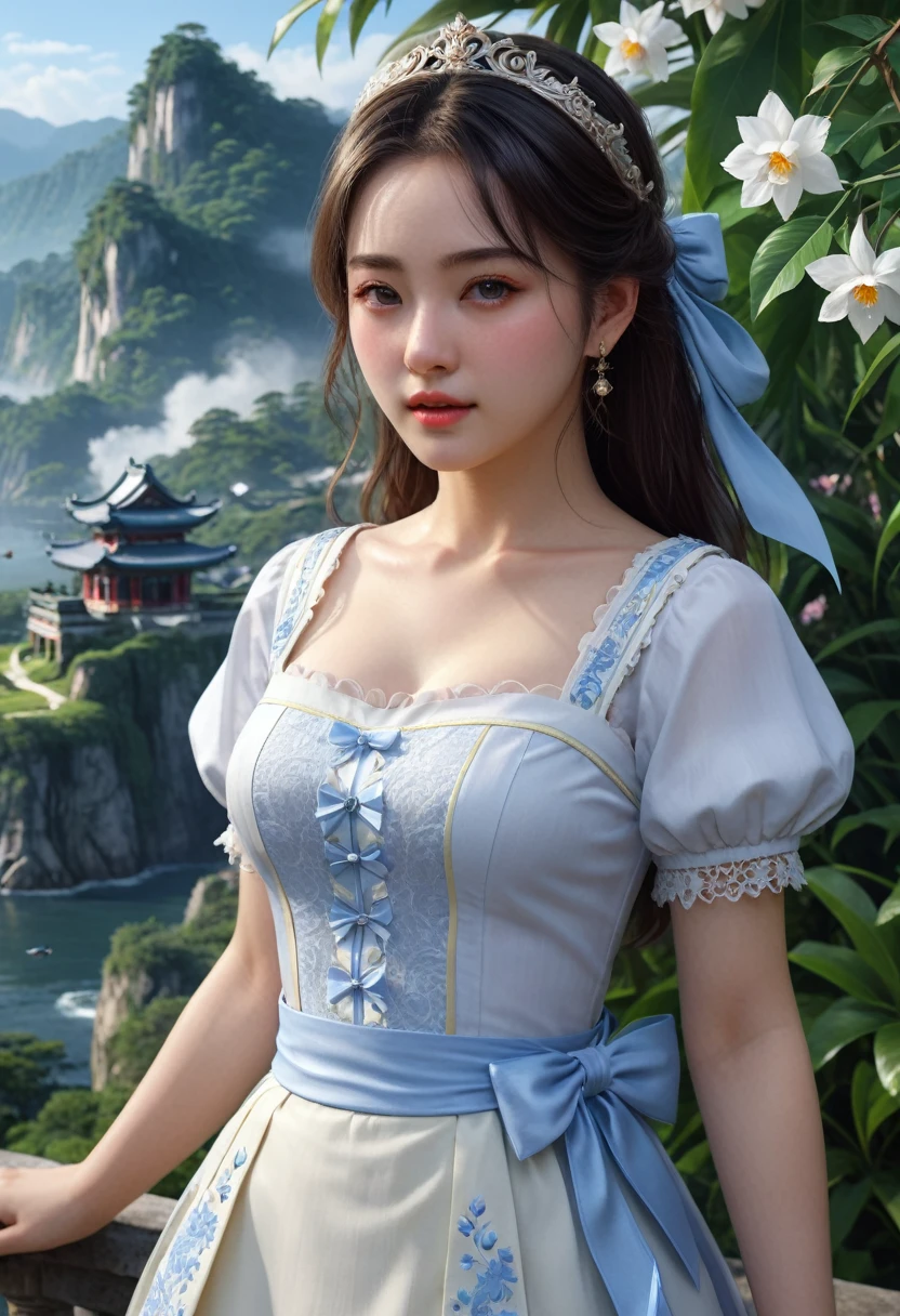 1 girl,Best Quality,masterpiece,illustration,an extremely delicate and beautiful,CG,unit,8K Wallpaper,Amazing,finely detail,masterpiece,official art,extremely detailed CG unit 8K Wallpaper,incredibly absurd,huge file size,ultra detailed,High resolution,extremely detailed,Beautiful detailed girl,realist,frontal,outdoor,