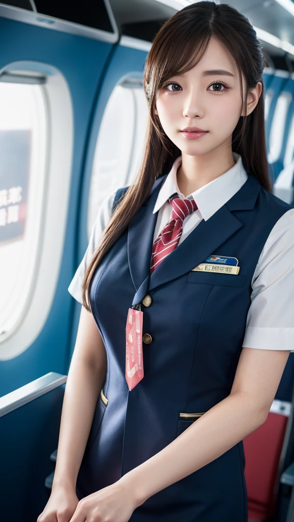 Super detailed, High resolution, Super detaileded, highest quality, wonderful, highest quality,Integrated 8K wallpaper, cinematic lighting, stewardess、20-year-old、Japanese