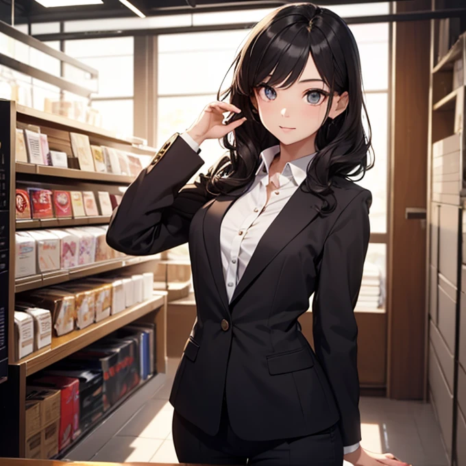A 28-year-old girl who works as a lawyer, she is cute, her hair is black, His eyes are black, perfect body.