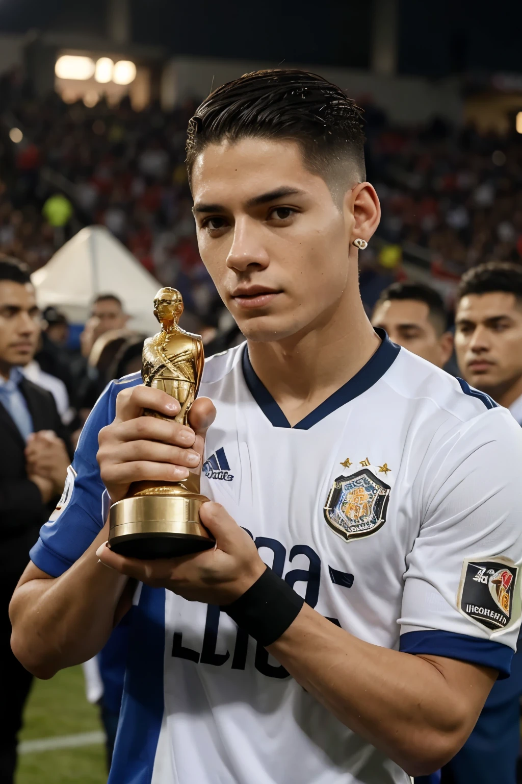 James Rodríguez lifting the 2024 Copa América