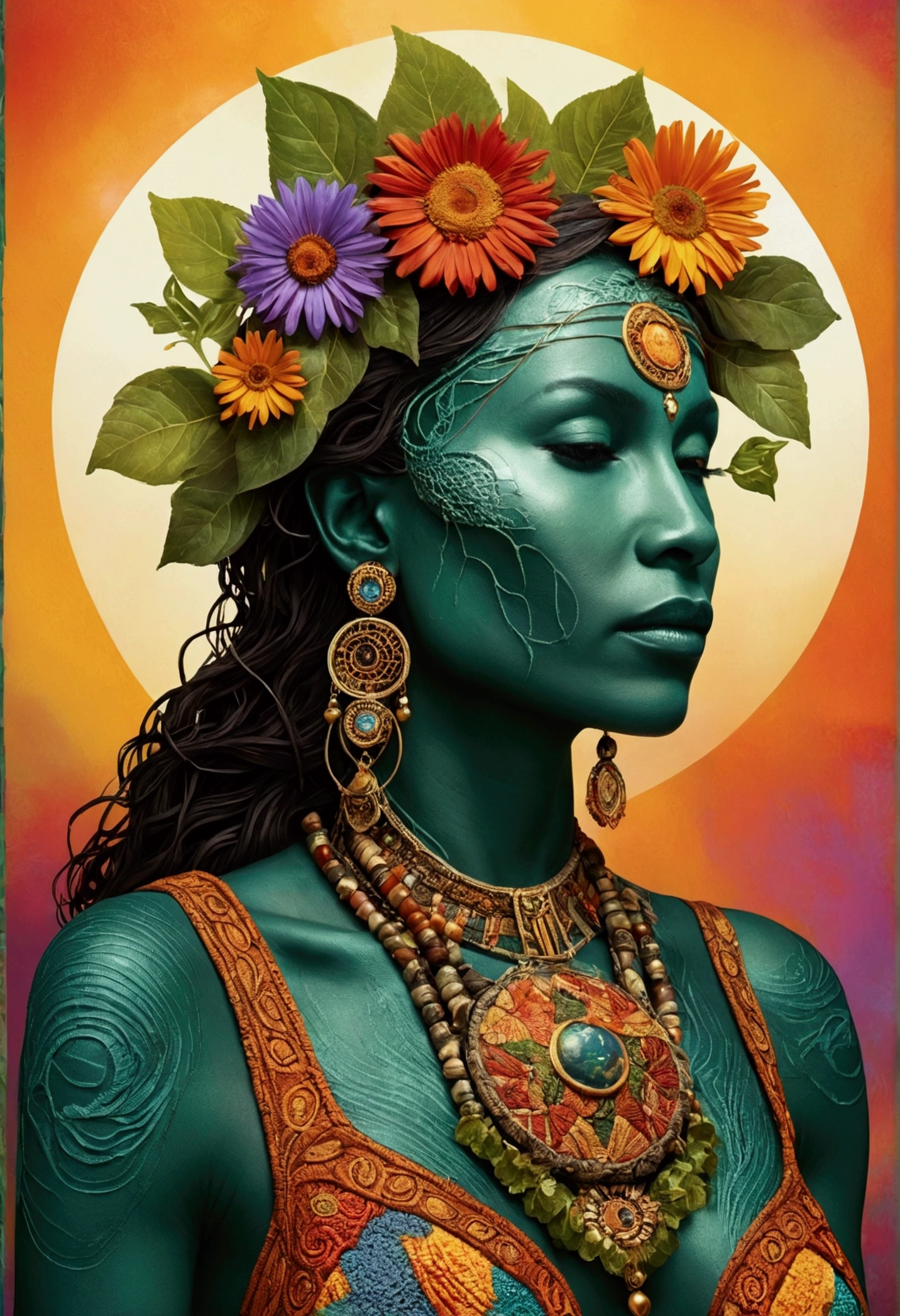 mother Earth, represented by a woman 