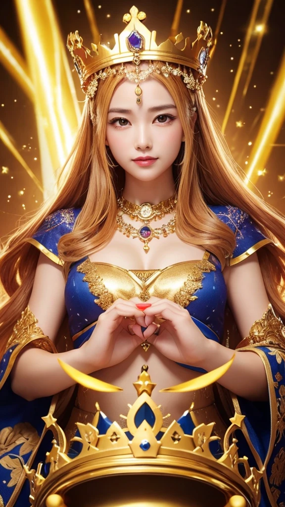 Economic fortune Goddess Gold crown