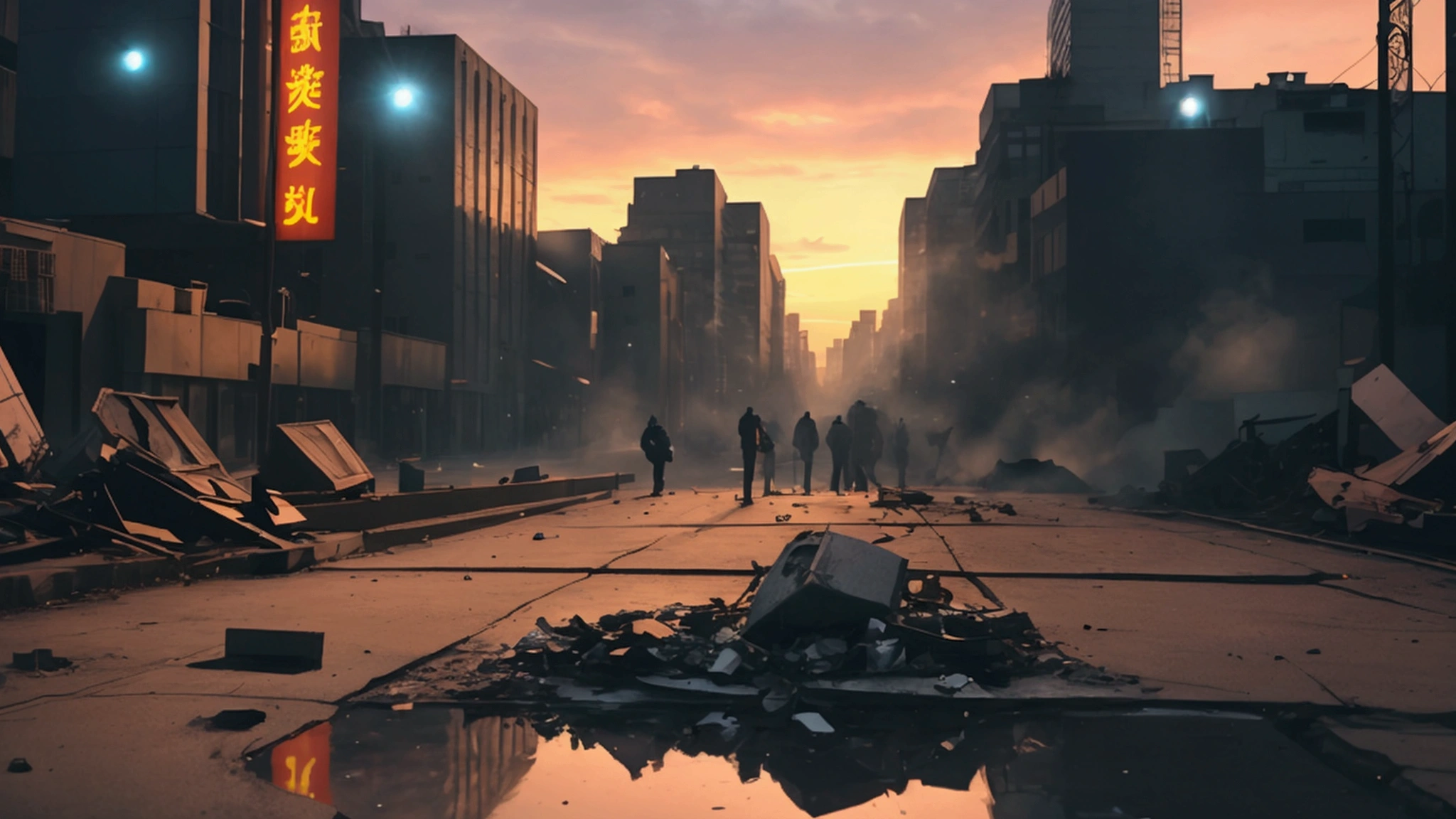 "Description: Highlight the impact of failed predictions on communities and individuals, emphasizing the emotional and societal consequences when anticipated end-time events did not occur.

Details: Create a dramatic scene showing the aftermath of failed end-time predictions. Focus on:

Emotional Reactions: Depict the disappointment, confusion, and disillusionment of people who were affected by false predictions. Use facial expressions and body language to convey these emotions.
Social Upheaval: Show the societal impact, such as disruptions in communities, shifts in religious practices, or changes in leadership. Include elements like canceled events, protests, or shifts in media coverage.
Recovery and Reflection: Illustrate how communities and individuals cope with failed predictions and reflect on their experiences. Show scenes of regrouping, reflection, and lessons learned."
