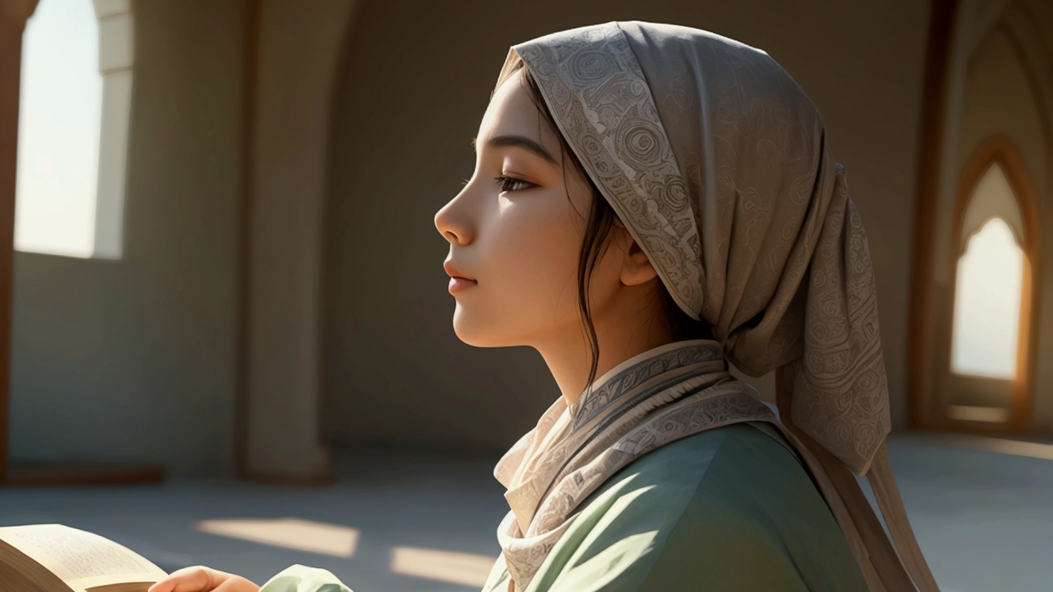"Description: Capture the essence of hope and devotion in daily life. Show individuals finding strength and peace through their faith amidst everyday challenges.
Details:
Imagery: Depict scenes of individuals finding solace in prayer or meditation, experiencing joy in family moments, or drawing strength from reading scripture.
Color Scheme: Utilize soothing and hopeful colors like soft blues and gentle purples to represent peace, hope, and spiritual connection.
Background Elements: Include serene home settings, peaceful outdoor scenes, or personal study areas with open Bibles and spiritual artifacts to illustrate devotion and hope."