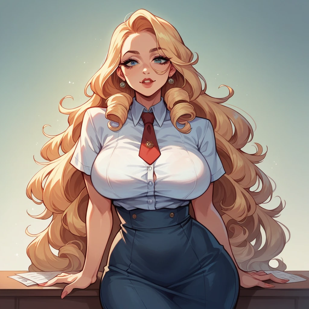blonde, darkskin, gyaru, sad, huge breasts, school clothes, school uniform