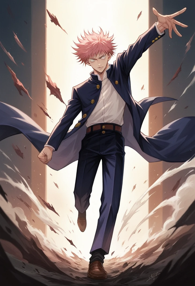 Gojo Satoru, Sukuna Ryomen, Jujutsu Kaisen, anime adaptation, Gojo in red, reversal, magical fight, Gege manga artist, ultra-detailed, 8k, photorealistic, cinematic lighting, dramatic colors, dynamic composition, intricate details, masterpiece