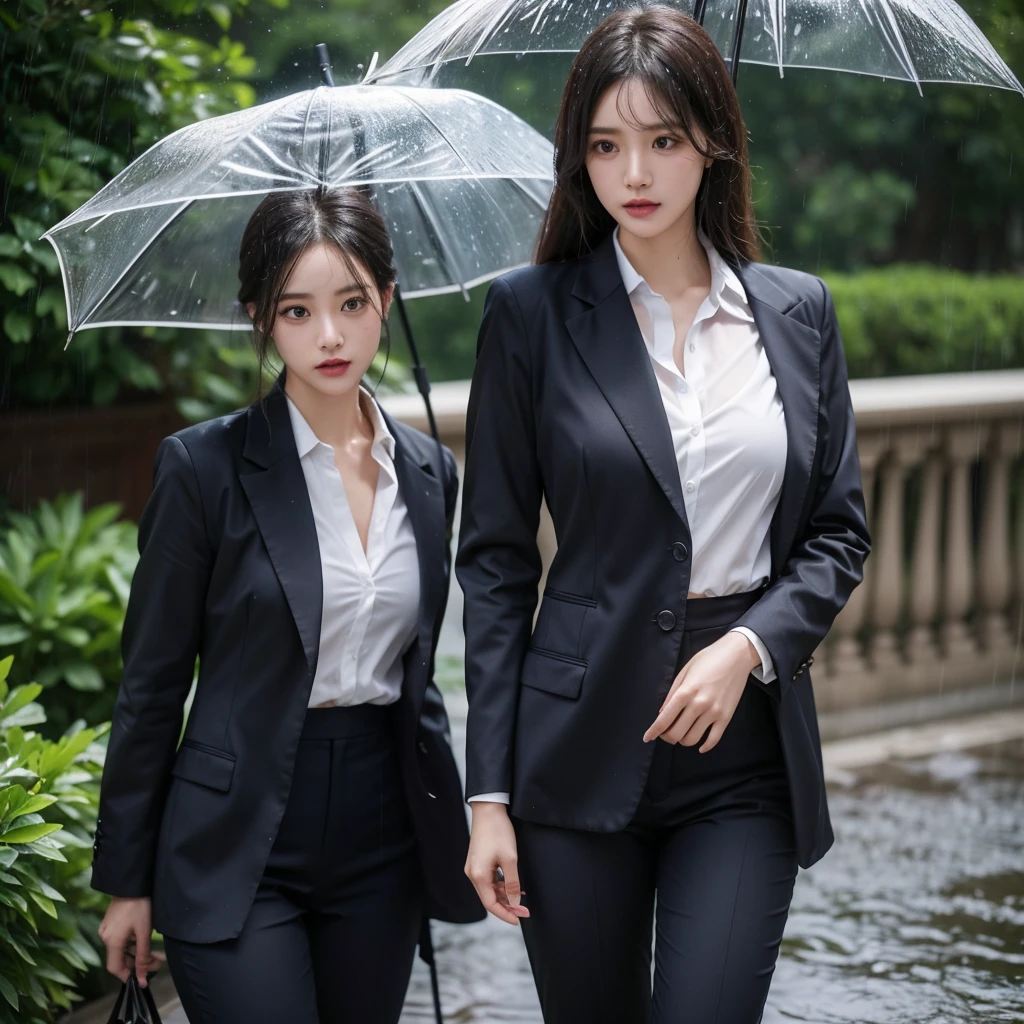 mini skirt、Leg spread、Hair getting wet in the rain、Transparent shirt、Beautiful woman getting wet in the rain、typhoon、Get wet without an umbrella、Beautiful woman in the rain、雨で濡れたBeautyOL、Detailed face、Realistic、beautiful girl、Beauty、Office Lady Uniform、beauty、Skin is transparent、Beautiful woman、Narrow waist、Handsome woman、Tight pants look、suit、Sexy pose、タイトなsuitパンツ、雨で濡れたsuit、Wet naked shirt、See-through shirt、Shot in heavy rain、Naked shirt