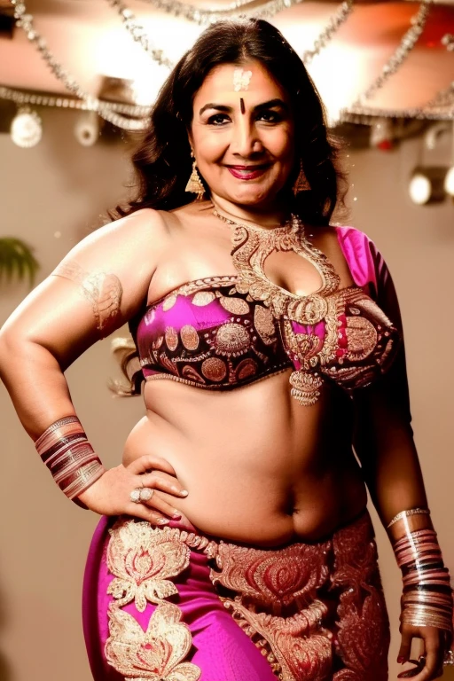 mature,sexy naina, sexy milf, hot curves, chubby, cute  45yo, wearing dance costumes,dancing ,showing her waist and deep navel,wearing belly chain , showing her full curves, armpits(cinematic:1.3), intricate details, (ArtStation:1.2),detailed face, 4k, UHD,beautiful eyes, realistic skin texture,