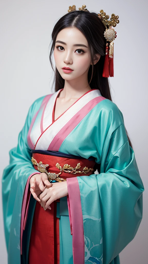 (masterpiece:1.2, Highest quality), (Highly detailed face, live-action, Realistic Skin, Realistic body, Intricate details), alone, 1 Mature Woman, casual,Ukiyo-e, (watercolor:1.3), Oiran,girl,Portraits during the journey,Hanfu
