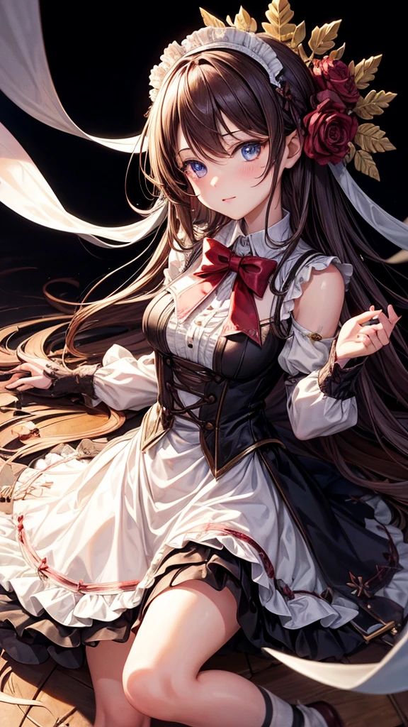 Personification of Sachertorte, One girl, solo, High resolution, 