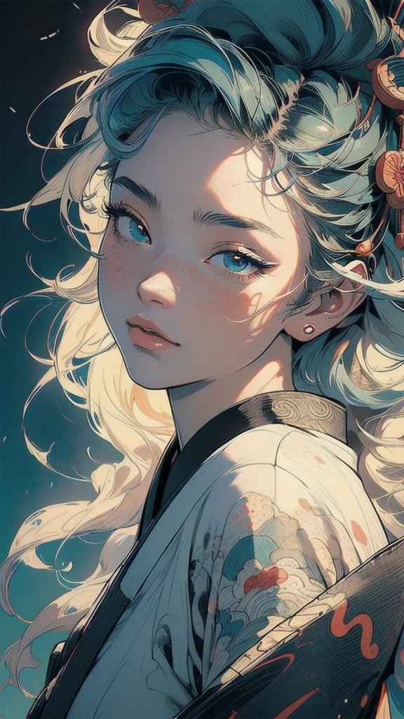 (((masterpiece, highest quality))),,(((solo:1.2))),(((1girl:1.2))),32k wallpaper, very detailed, poster, vintage science fiction,(((((portfolio))))),(((((Close-up))))),(((((bust up))))),((((more various angle)))),((((highlight)))),((((heterochromia)))),(((complete. detailed face))),(((detailed unlimited complete equipment : rail gun))),(((((Absolutely Realistic Clouds background))))),(((Texture for people : halftone))),((Open your mouth wide)),(((((Wind God and Thunder God))))),(((Ukiyo-e)))