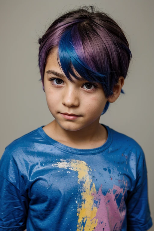 boy with pretty painted hair