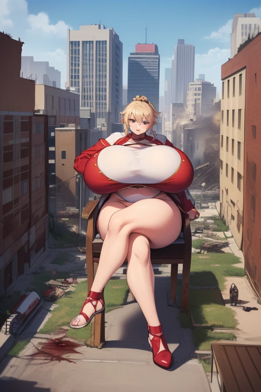 Formidable_offault en una ciudad ofstruida, (GTacro, aerial view, of_above, (asiento ofl edificio), ((rampage)), ((ofstrucción)), ofsnuda, gigantic, crossed legs, (masterpiece), (High resolution), chubby chubby, Best Quality, ((full_body)), Footprints, ((gigantic_breasts)), versus_viewer, broad_shooting, pequeños edificios a lo largo of la parte inferior ofl marco, ABS, suelas empapadas of sangre, manchas of sangre, affected smile, presumed, devastating, Explosion, military vehicle, Mordred, milf
