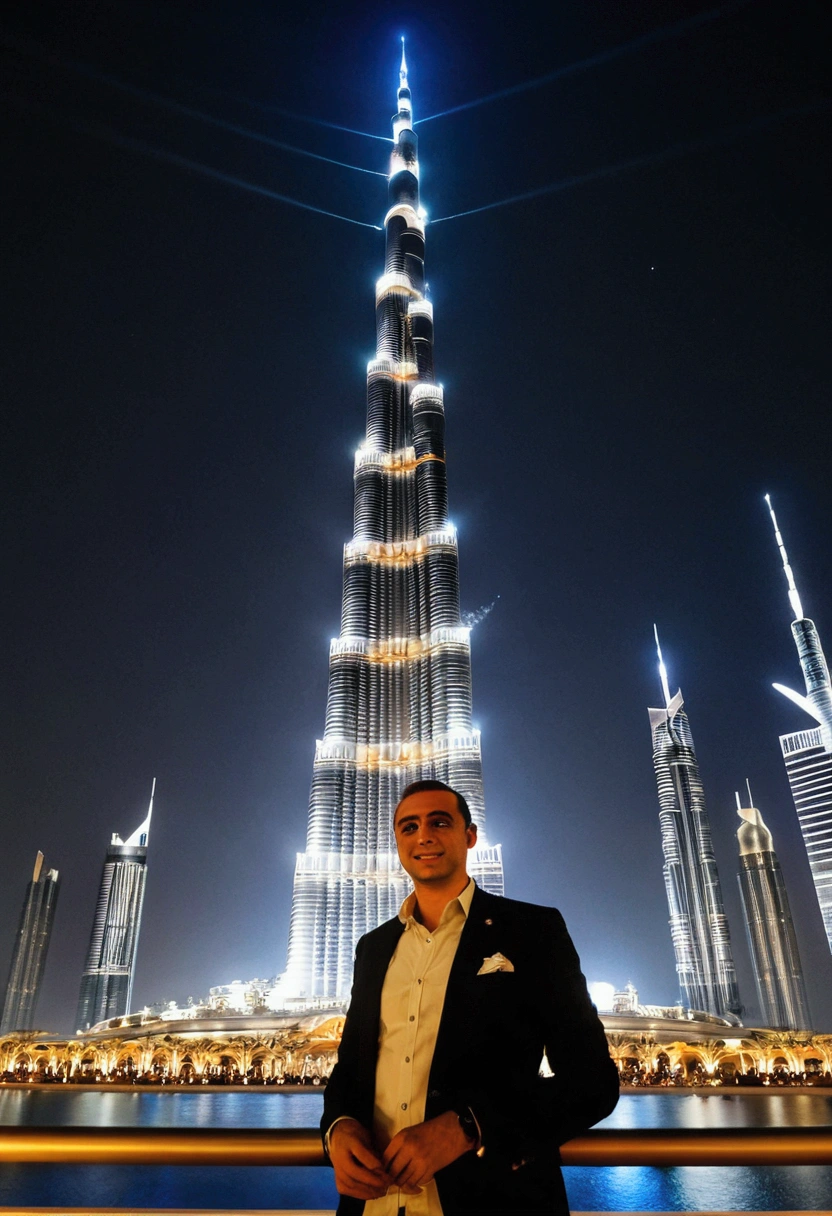 A picture of me in front of Burj Khalifa 