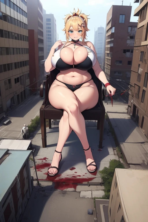 Formidable_offault en una ciudad ofstruida, (GTacro, aerial view, of_above, (asiento ofl edificio), ((rampage)), ((ofstrucción)), ofsnuda, gigantic, crossed legs, (masterpiece), (High resolution), chubby chubby, Best Quality, ((full_body)), Footprints, ((gigantic_breasts)), versus_viewer, broad_shooting, pequeños edificios a lo largo of la parte inferior ofl marco, ABS, suelas empapadas of sangre, manchas of sangre, affected smile, presumed, devastating, Explosion, military vehicle, Mordred, milf