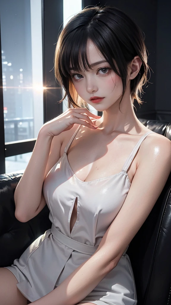 (masterpiece, 最high quality, 最high quality, Official Art, beautifully、aesthetic:1.2、Cinema Lighting、Key light at 45 degrees from the front,Orange Fill Light、Soft Blue Backlight、Strong Shadows), Accurate human body、Someone knowledgeable、Correct five-finger、4K - ultra-vivid、最high quality, masterpiece, Ultra-high resolution, Detailed Background、The perfect background、　　　　　　　　　　　　　　　

(Oily skin,Glowing Skin、Realistic skin texture、Beautiful skin in every detail、Glowing Skin、Slimy skin、Glowing Skin、Glowing Skin)、

Full Body Shot, Low camera angle, Written boundary depth, Focus on the center, fine grain, Perfect face and eyes、(((cute big breasted girl,))),


high quality, high quality, pretty girl, alone, Beautiful Hair, Beautiful Eyes, A light smile, (Nightclub:1.3, Night Lounge:1.3, Lounge Lady:1.5, hostess:1.5)、Golden lighting、