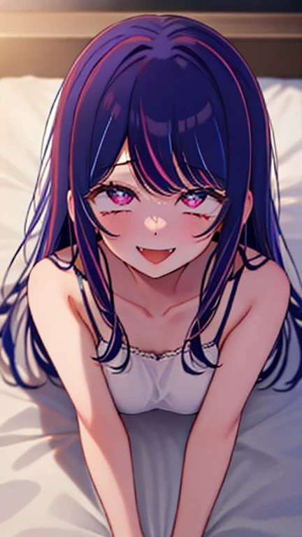 Hoshino Ai、smile、ahegao、On the bed