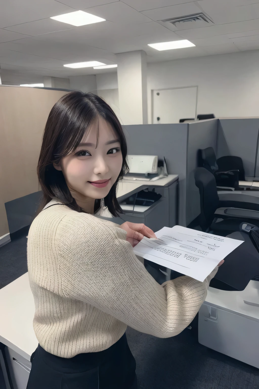 Copying documents on a copy machine in the office