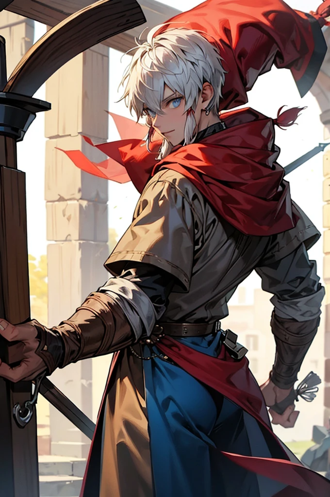 Viking man with short hair
