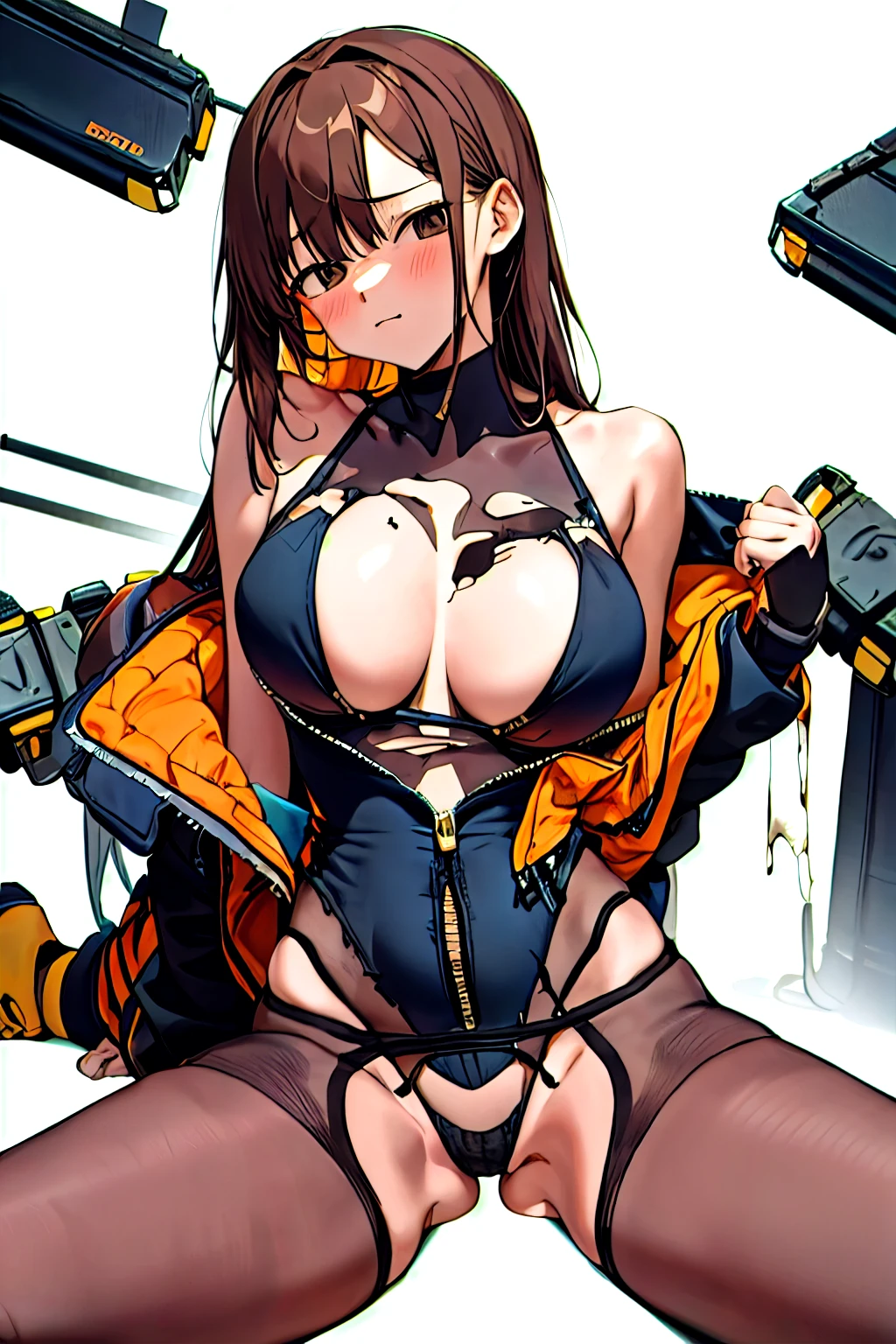 yearbook, photobook ,paddock senpai in badly torn leotard trying change leotard, rubbing oppai from behind,shooting from the front, future motorsport, bare belly button, bare shoulder, ultra-thin pants, full breasts, {{{large breasts}}}, keshikaran wagamama body, unzipped, braless, g-string underwear, exoskeleton,huge future mech, glad, long hair, gleaming skin,{badly torn leotard},{badly torn leotard},{badly torn leotard},{badly torn leotard},{badly torn leotard},{badly torn leotard},{badly torn leotard},{badly torn leotard},{badly torn leotard}, white leotard