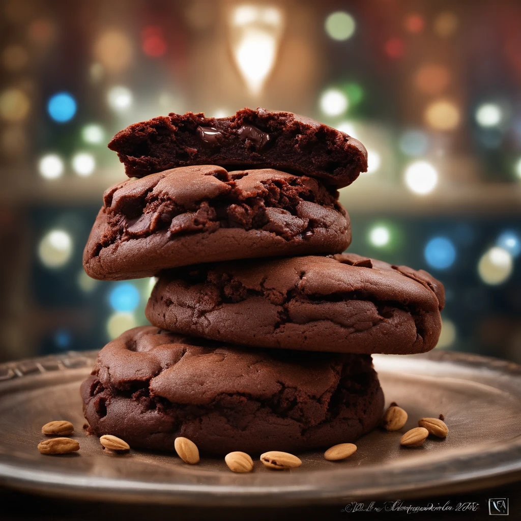 Cookie Cookie, Cookie, Red velvet brownie, bolo de chocolate, Cookies, chocolate bull, Red velvet brownie, Red Brownie, Cookie, (Scenario, cantina, Street, lights, carStreetgens, ) lights ao fundo, cantina, Brownie, Cookie, bolo de chocolate, realisitic, 4K, professional foto, best photographer in the world, maximum perfection, Grade, actual proportion, realisitic, Brownie, bolo de chocolate, Cookies